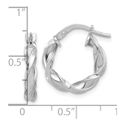 Sterling Silver 20mm Twisted Hoop Earrings – view 5