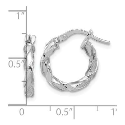 Sterling Silver 19mm Twisted Hoop Earrings – view 5