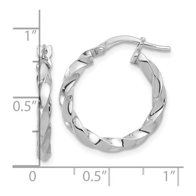 Sterling Silver 22mm Twisted Hoop Earrings – view 5