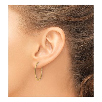 Gold-Tone Hammered Hoop Earrings | Sterling Silver – view 4
