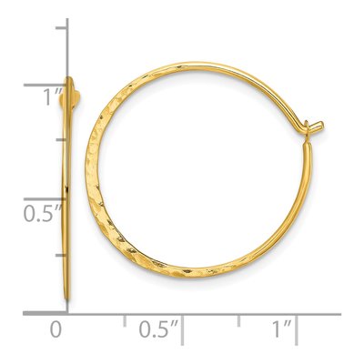 Gold-Tone Hammered Hoop Earrings | Sterling Silver – view 5