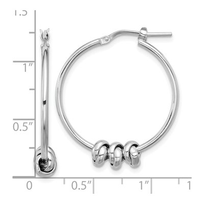 Sterling Silver Love Knot Hoop Earrings – view 5