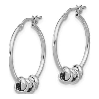 Sterling Silver Love Knot Hoop Earrings – view 3