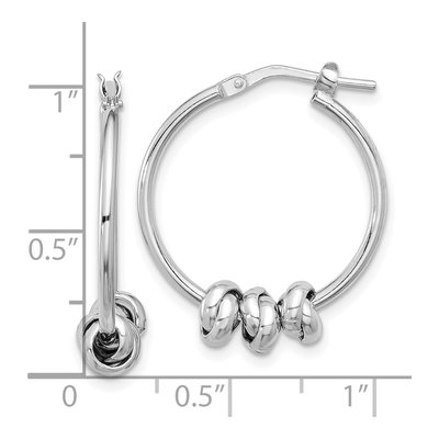 Sterling Silver Love Knot Hoop Earrings – view 5