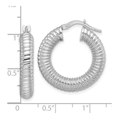 Sterling Silver 26mm Hoop Earrings – view 5