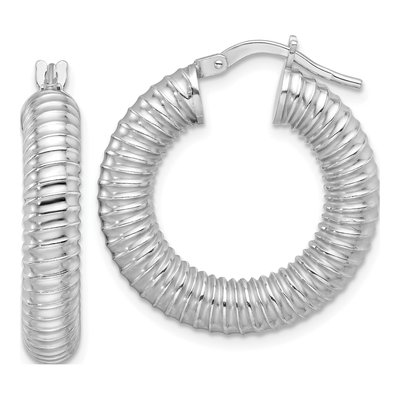 Sterling Silver 26mm Hoop Earrings