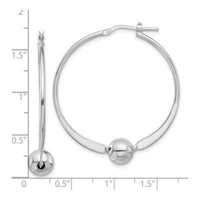 Sterling Silver 42mm Large Round Hoop Earrings – view 5