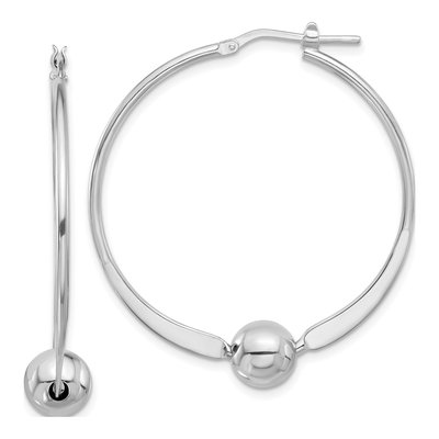 Sterling Silver 42mm Large Round Hoop Earrings