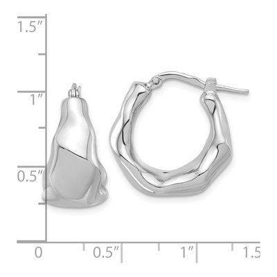 Sterling Silver 22mm Tapered Hoop Earrings – view 5