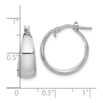 Sterling Silver 19mm Small Round Hoop Earrings – view 5