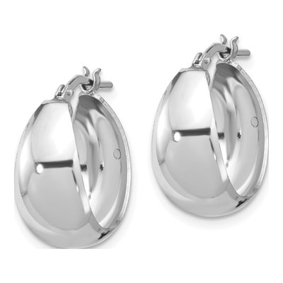 Sterling Silver 19mm Small Hoop Earrings – view 3