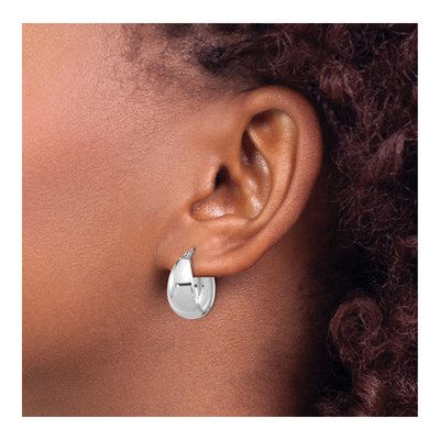 Sterling Silver 19mm Small Hoop Earrings – view 4