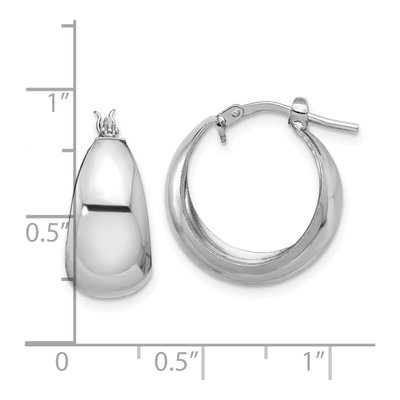 Sterling Silver 19mm Small Hoop Earrings – view 5