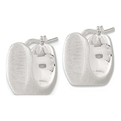 Sterling Silver 16mm Hollow Square Hoop Earrings – view 3