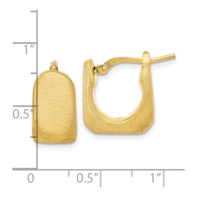 Gold-Plated Sterling Silver 16mm Square Hoop Earrings – view 5