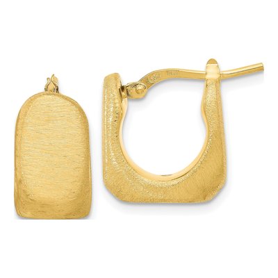 Gold-Plated Sterling Silver 16mm Square Hoop Earrings