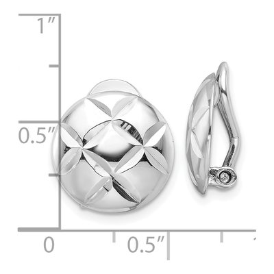 Sterling Silver Non-Pierced Circle Button Stud Earrings – view 5