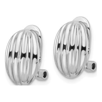Sterling Silver Non-Pierced Button Stud Earrings – view 3