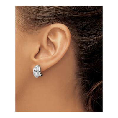 Sterling Silver Non-Pierced Button Stud Earrings – view 4