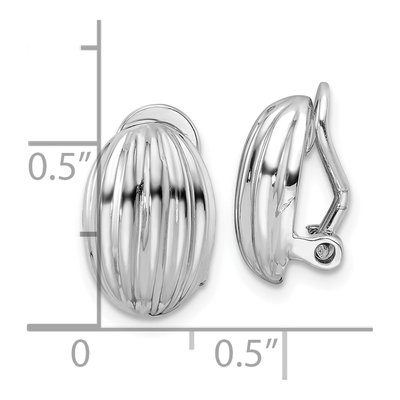 Sterling Silver Non-Pierced Button Stud Earrings – view 5