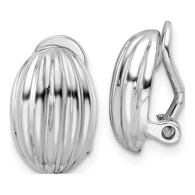 Sterling Silver Non-Pierced Button Stud Earrings