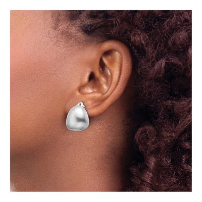 Sterling Silver Non-Pierced Button Stud Earrings – view 4