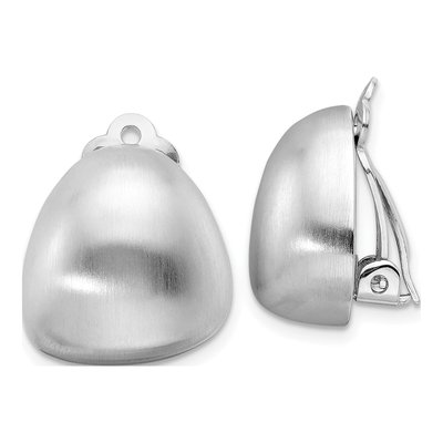 Sterling Silver Non-Pierced Button Stud Earrings
