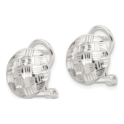 Sterling Silver Woven Circle Stud Earrings – view 3