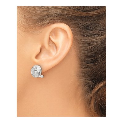 Sterling Silver Woven Circle Stud Earrings – view 4