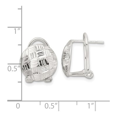 Sterling Silver Woven Circle Stud Earrings – view 5