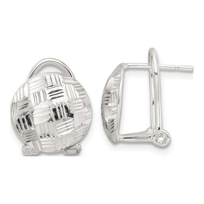 Sterling Silver Woven Circle Stud Earrings