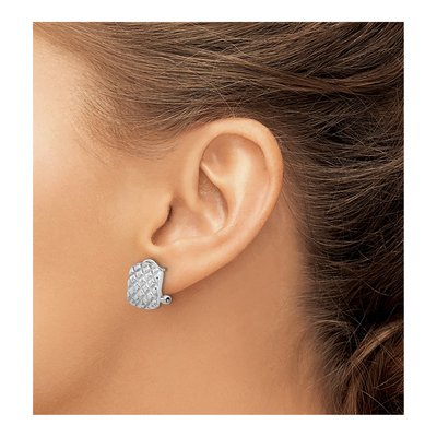 Sterling Silver Omega Back Button Stud Earrings – view 4
