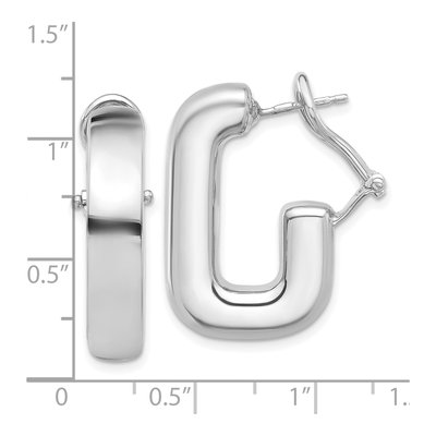 Sterling Silver 28mm J- Hoop Earrings – view 5