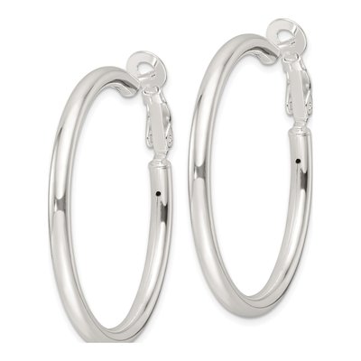 Sterling Silver 40mm Hoop Earrings – view 3