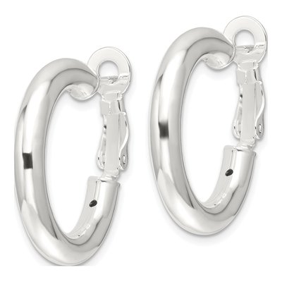 Sterling Silver 26mm Hoop Earrings – view 3