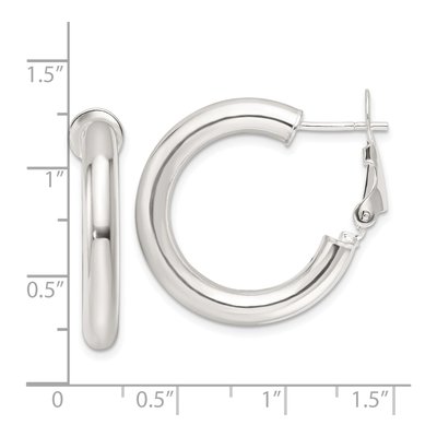 Sterling Silver 26mm Hoop Earrings – view 5