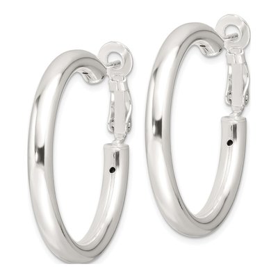 Sterling Silver 35mm Hoop Earrings – view 3