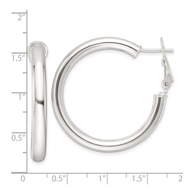 Sterling Silver 35mm Hoop Earrings – view 5