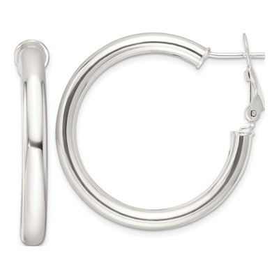 Sterling Silver 35mm Hoop Earrings