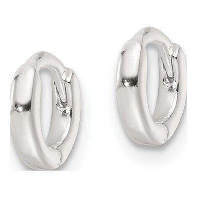 Sterling Silver 8mm Small Huggie Hoop Earrings – view 3