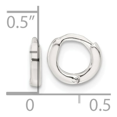 Sterling Silver 8mm Small Huggie Hoop Earrings – view 5