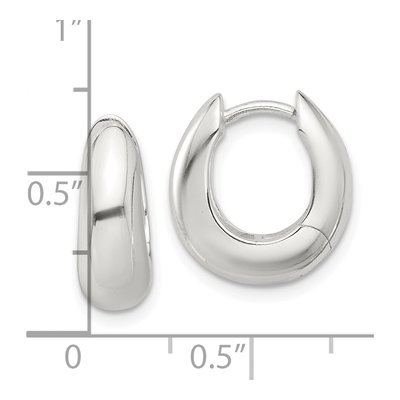 Sterling Silver 16mm Tapered Huggie Hoop Earrings – view 5