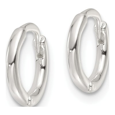 Sterling Silver 10mm Huggie Hoop Earrings – view 3