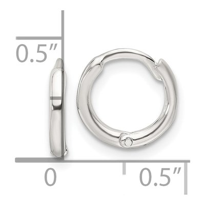 Sterling Silver 10mm Huggie Hoop Earrings – view 5