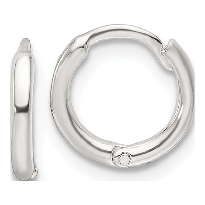 Sterling Silver 10mm Huggie Hoop Earrings