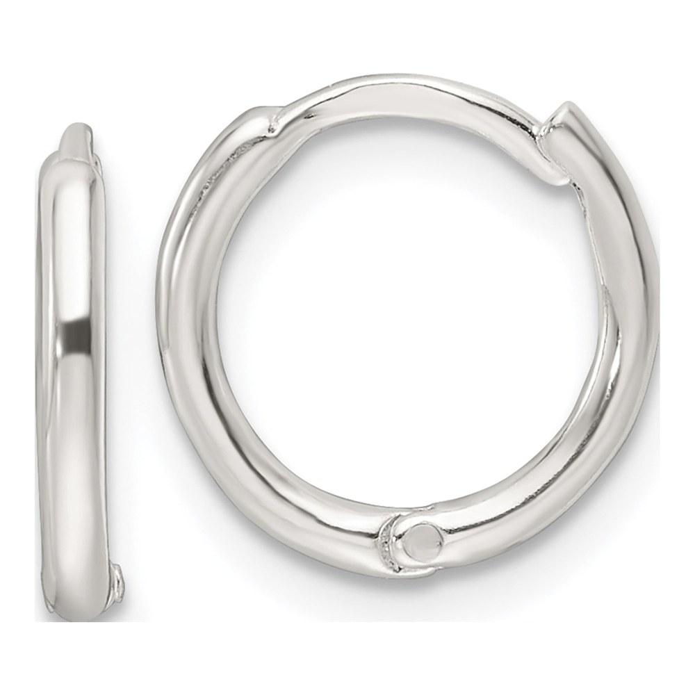 Sterling Silver 12mm Huggie Hoop Earrings