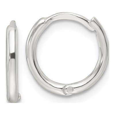Sterling Silver 12mm Huggie Hoop Earrings