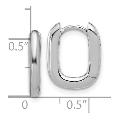 Sterling Silver 15mm Square Huggie Hoop Earrings – view 5