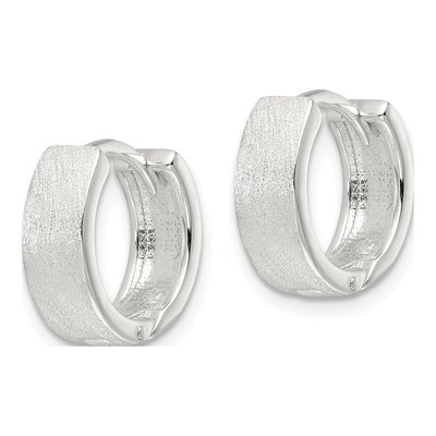 Sterling Silver 14mm Huggie Hoop Earrings – view 3