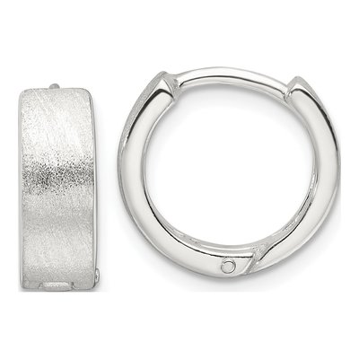 Sterling Silver 14mm Huggie Hoop Earrings